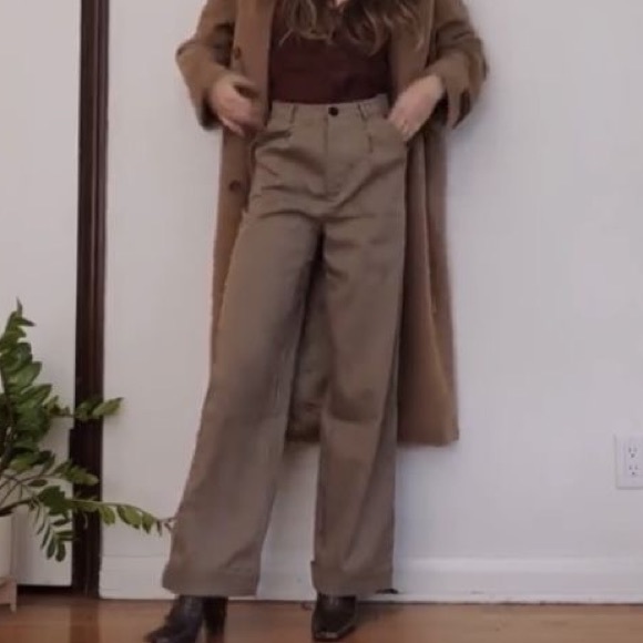 Ann Taylor Wide Leg Flat Front Wool Blend Trousers Sz 8 - Picture 9 of 9